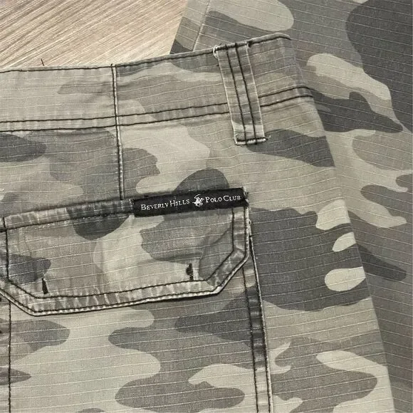Beverly Hills Polo Club Men's Camouflage Cargo Pants Size 36 Inseam 32 - Picture 4 of 8